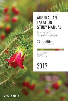 Les Nethercott Ken Devos Livia Gonzaga - Australian Taxation Study Manual