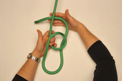 standard Bowline Beginners Technique left hand pinches bight to secure - photo 15