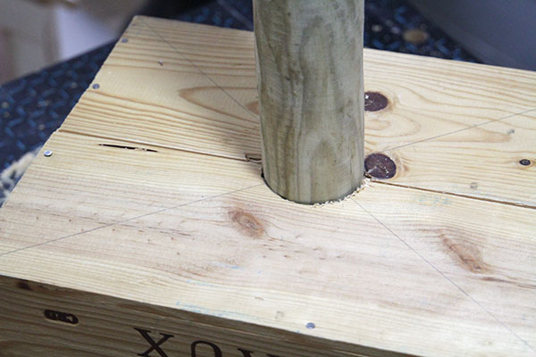 Mark where the stake will sit in the hole in order to start wrapping it with - photo 6