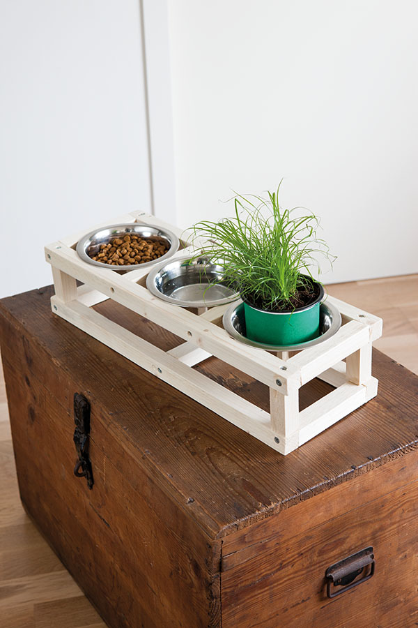 This practical stand makes it easy to keep all your cats dishes together and - photo 17