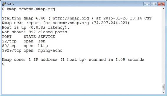 A typical Nmap scan Nmaps award-winning suite of network scanning utilities - photo 1