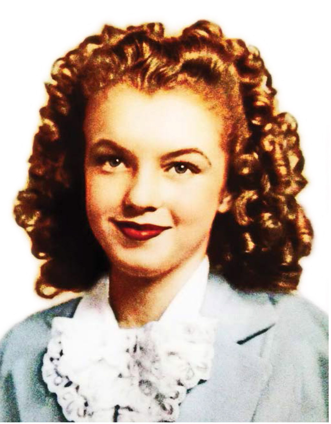 This 1942 portrait illustrates Norma Jeanes surprisingly curly pre-Hollywood - photo 8