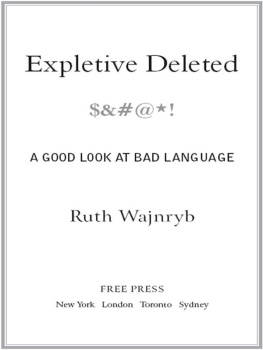 Ruth Wajnryb Expletive Deleted