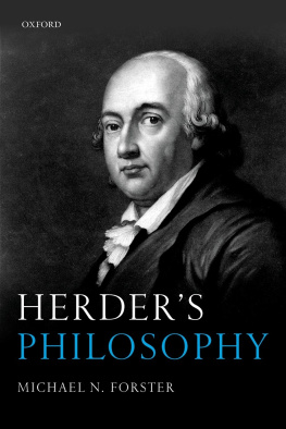 Forster - Herders Philosophy