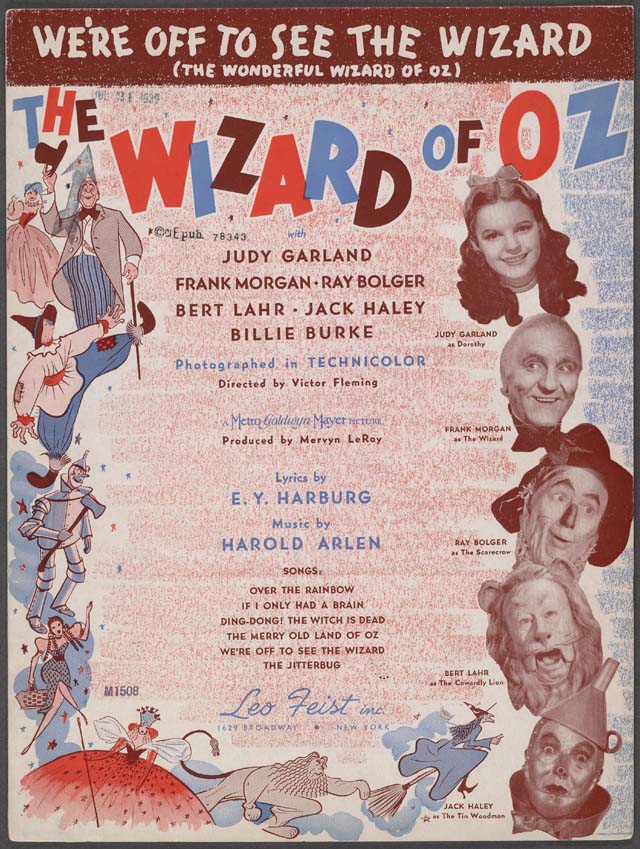 Wizard of Oz sheet music from the 1939 film version Poster promoting the - photo 23