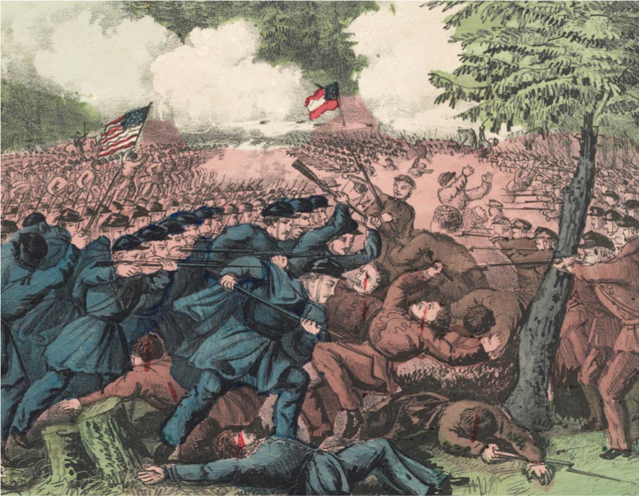 A Currier Ives print depicts the Battle of Fair Oaks the Norths nameSeven - photo 11