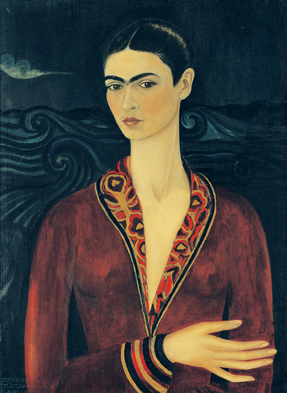 Self-Portrait in a Velvet Dress 1927 oil on canvas The archives at the Frida - photo 4