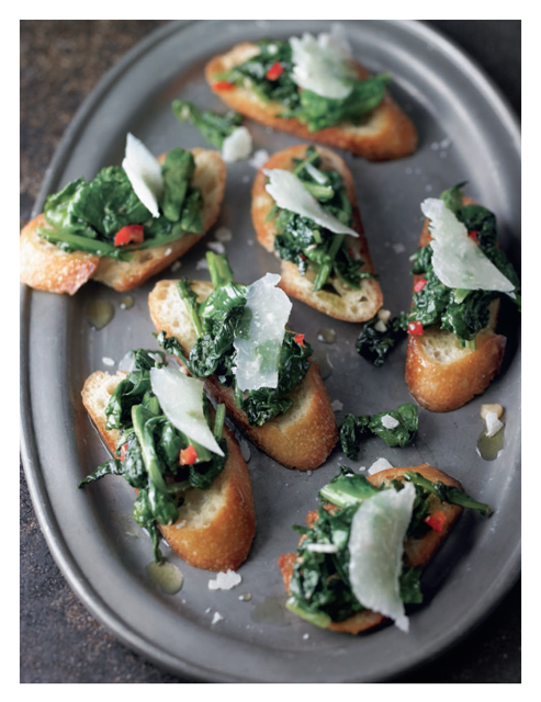 crostini with spicy broccoli rabe pecorino Served as an antipasto in Umbria - photo 10