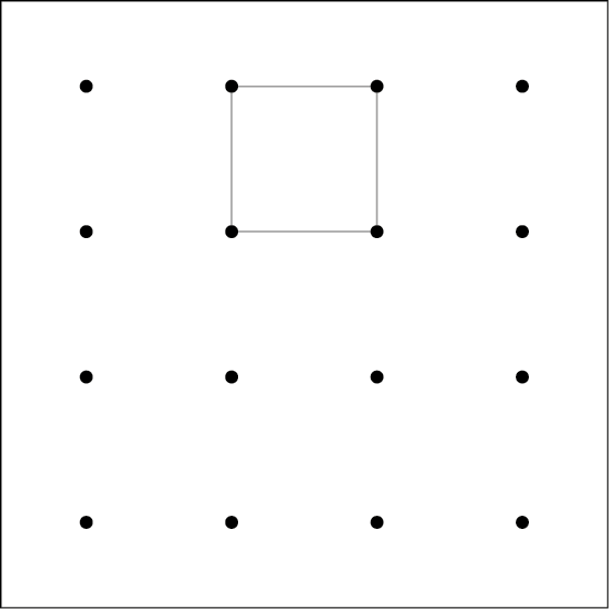 The illustration below shows a way to connect 14 of the dots with lines such - photo 7