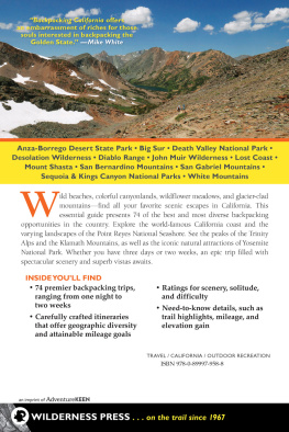 Expert authors of Wilderness Press Backpacking California