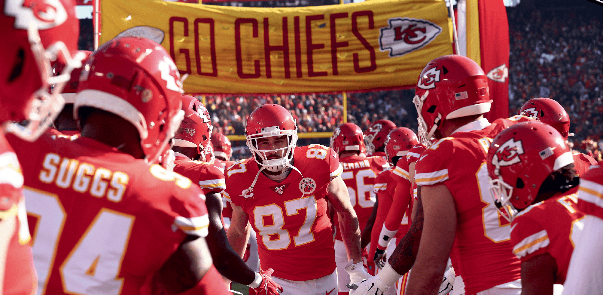 Travis Kelce during pregame introductions at AFC Championship Game Jan 19 - photo 3