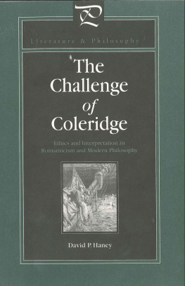 David Haney The Challenge of Coleridge