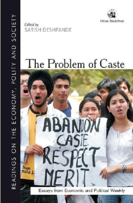 Satish Deshpande The Problem of Caste