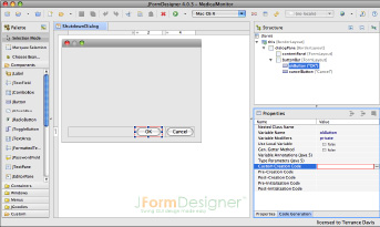 JFormDesigner integrates nicely with OS X using the top menu bar and command - photo 6