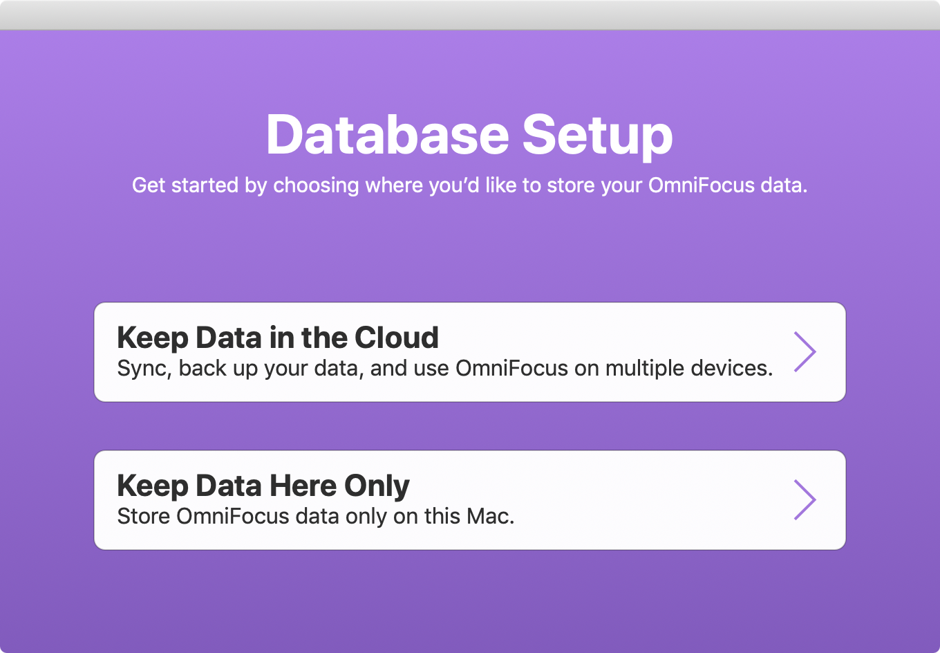 Fig 1 Choosing where to keep your OmniFocus database on macOS In the next - photo 3