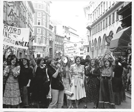 May 1 1976 demonstration against unpaid domestic labor organized by the WHH - photo 2