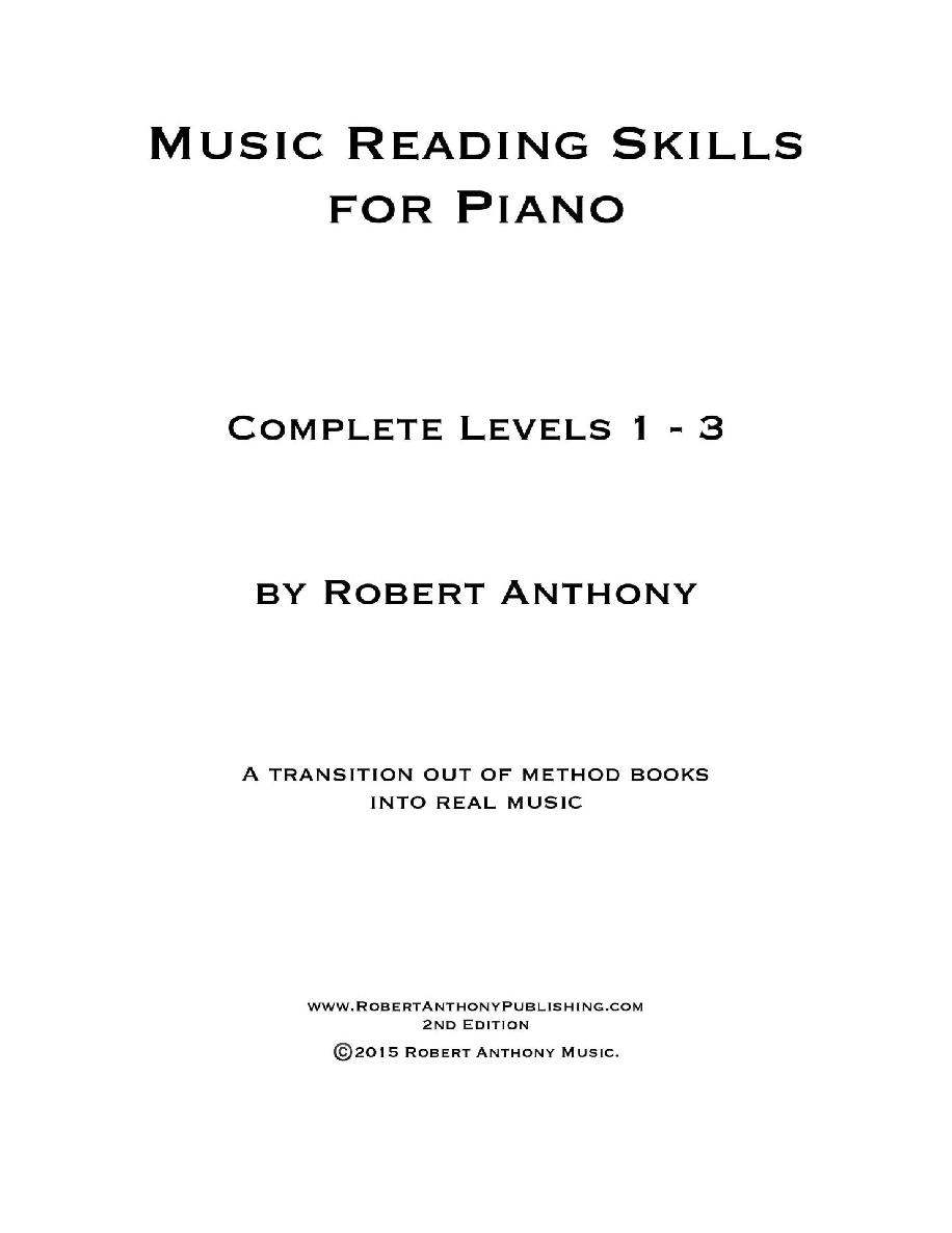 Music Reading Skills for Piano Complete Levels 1 - 3 - photo 1