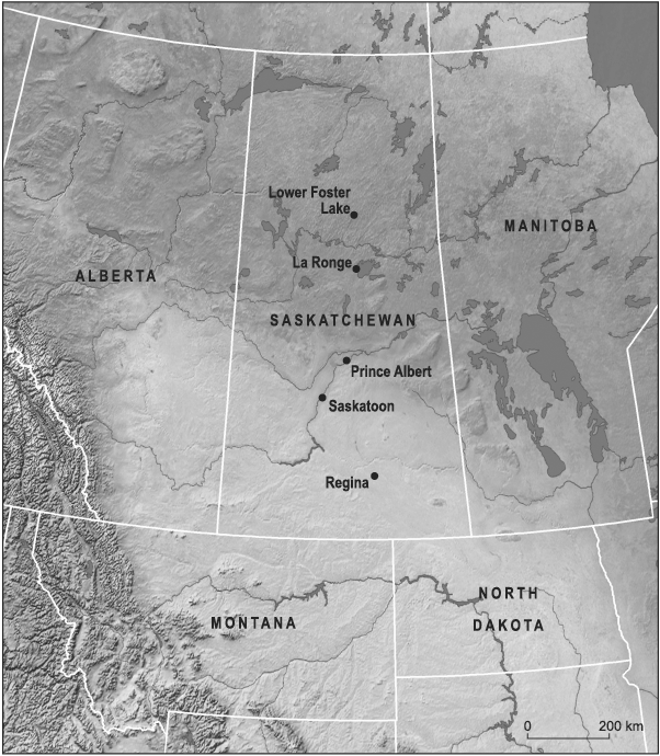 Saskatchewan in relation to Canada with detail of La Ronge and Lower Foster - photo 3