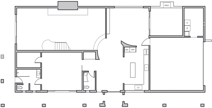 Existing first floor plan Renovated first floor plan - photo 9