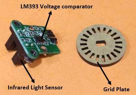 The infrared light sensor is composed of infrared LED and phototransistor - photo 7