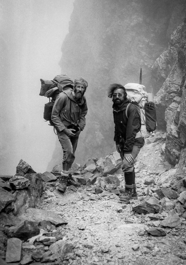 The author with climbing partner Alan Payne researching routes in 1980 Photo - photo 5