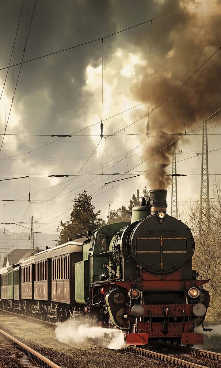 The steam train is a defining image of historic railway travel but also a - photo 5