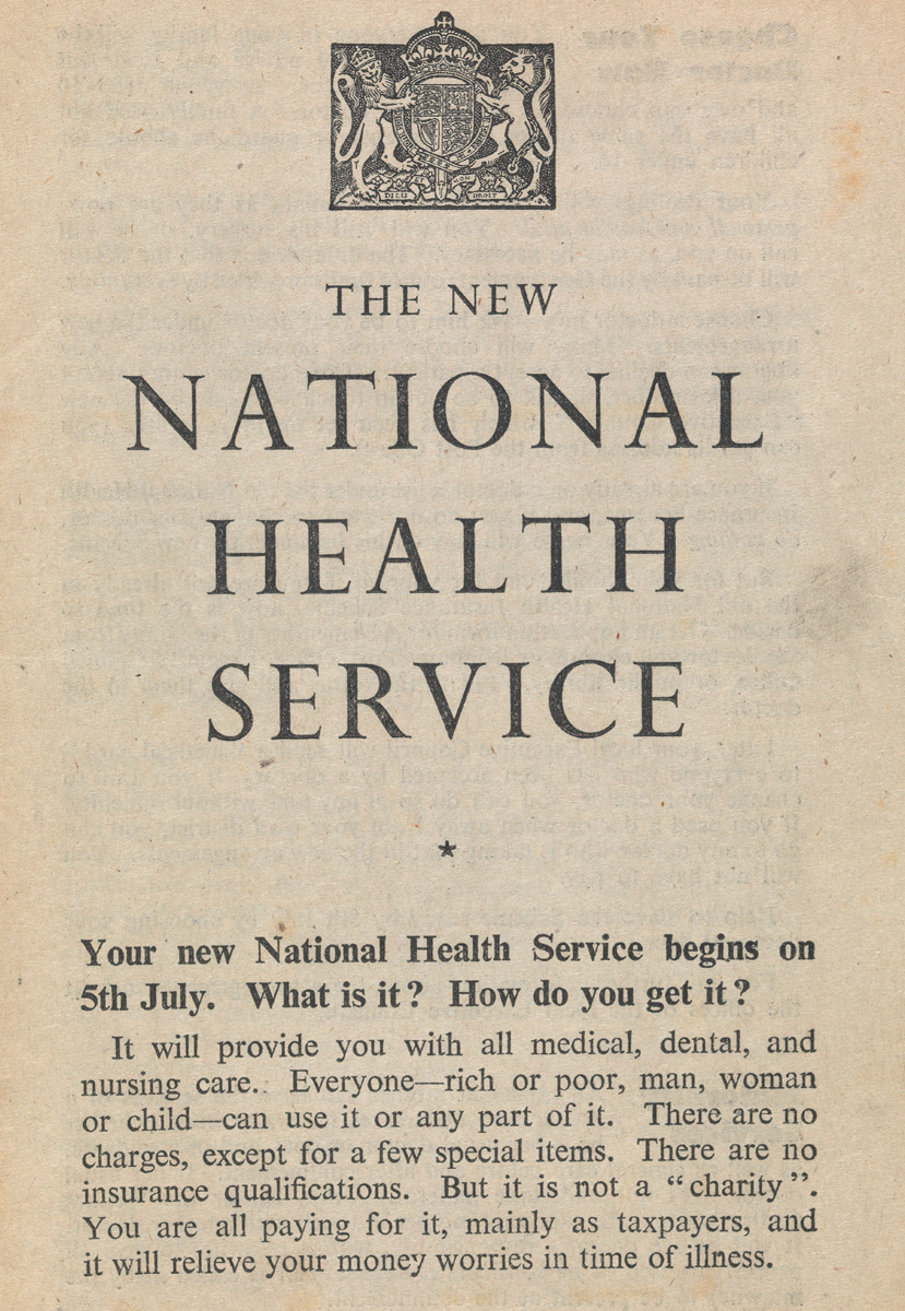 Front page of pamphlet The New National Health Service prepared by the Central - photo 4