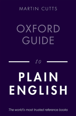 Martin Cutts Oxford Guide to Plain English