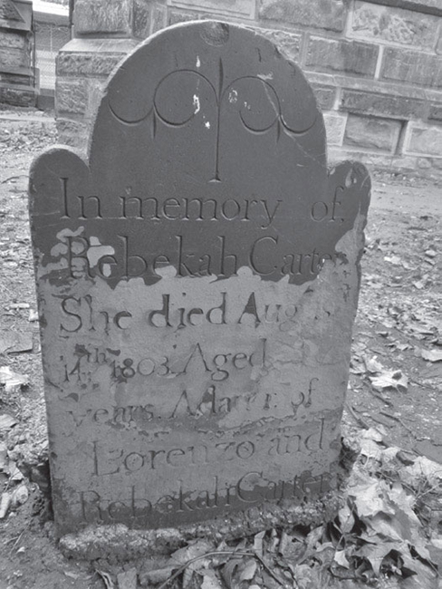 The headstone of three-year-old Rebekah Carter who died on August 14 1803 is - photo 3