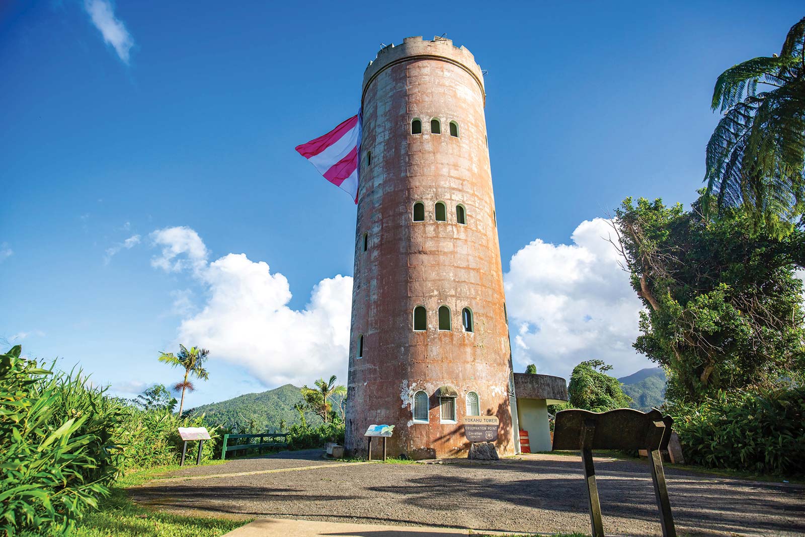 Yokahu Tower in El Yunque National Forest cobblestone street in Viejo San - photo 12