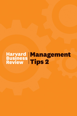 Harvard Business Review - Management Tips 2