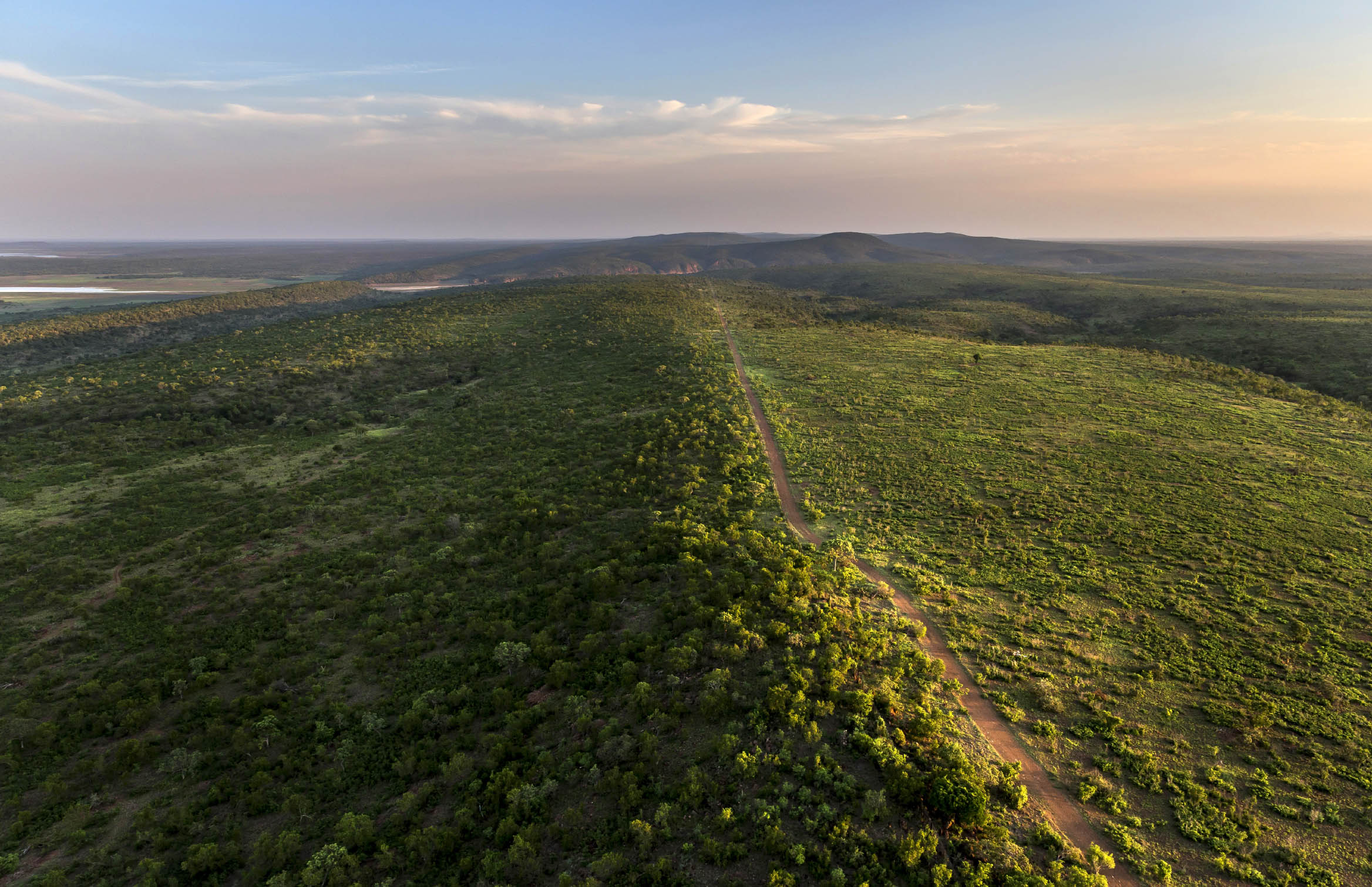 An aerial view of the border fence and poacher access points on the - photo 3