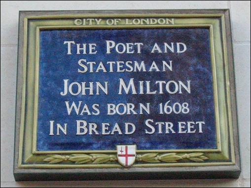 A plaque by the place where Milton was born London in Milton s time - photo 9