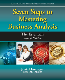 Jamie Champagne Seven Steps to Mastering Business Analysis