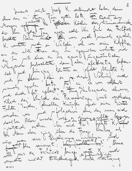 The first page of Kafkas manuscript of The Trial Copyright 1998 by Schocken - photo 2