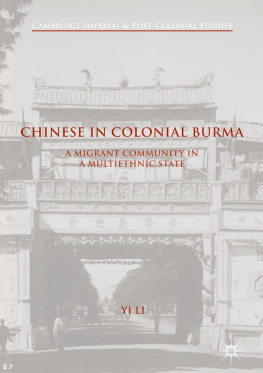 Yi Li - Chinese in Colonial Burma