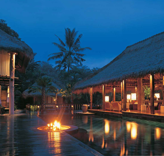 Fire and water dramatic poolscape at a residence at Como Shambhala Estate - photo 8