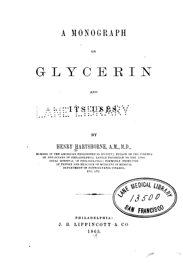 PREFACE The only treatises upon Glycerin with whose existence I am - photo 12