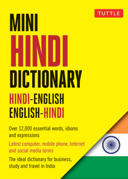 Richard Delacy - Mini Hindi Dictionary