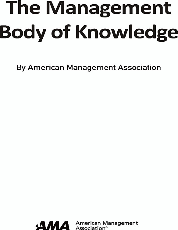 The Management Body of Knowledge - photo 1