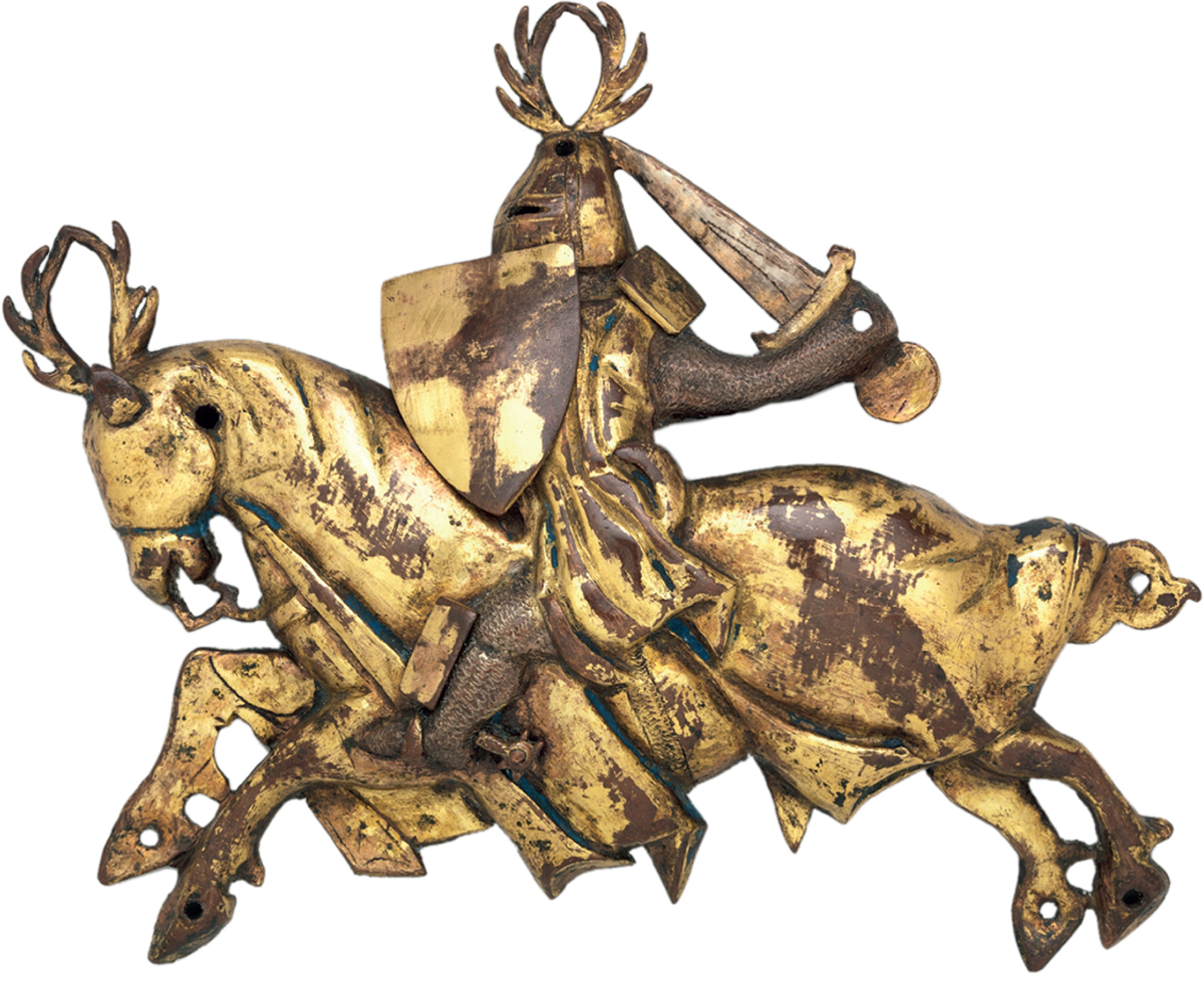 A possibly English plaque of around 1300 in the form of a charging knight His - photo 6