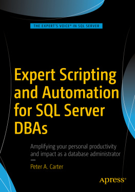 Carter - Expert Scripting and Automation for SQL Server DBAs