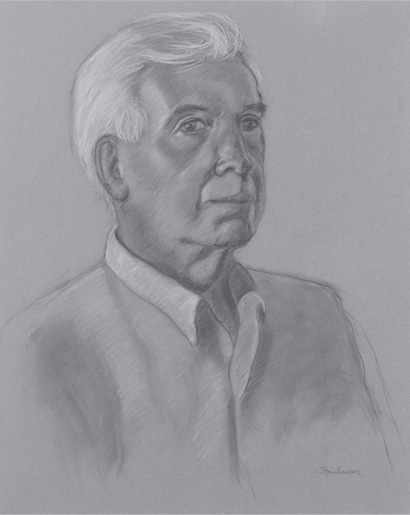 Charcoal drawing of J Brian Peckham by Michael Steinhauser Phoenicia - photo 2