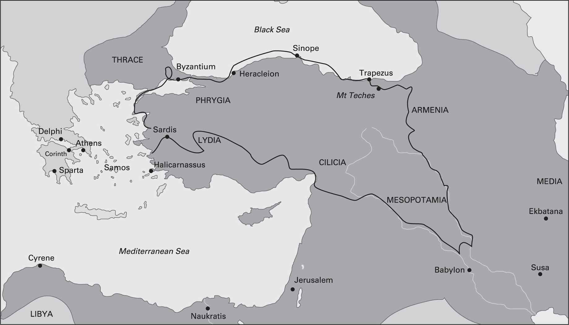 Route followed by the Greek mercenaries in 401399 BC Xenophon the - photo 5