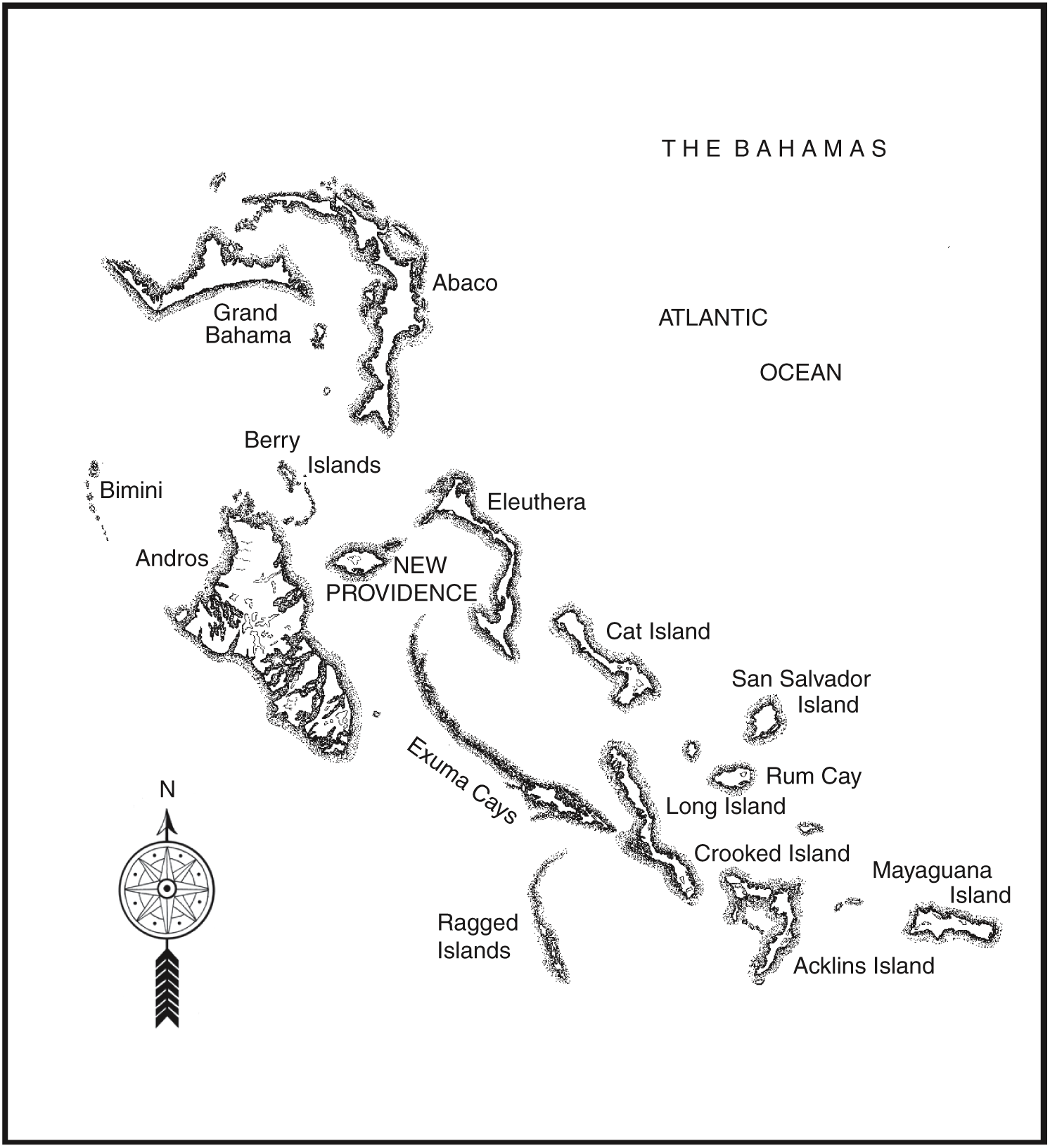 Map of the major islands of the northern and central Bahamas Image created by - photo 3