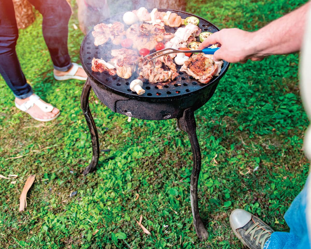 Put basic metalworking skills to work in crafting a simple backyard grill for - photo 8