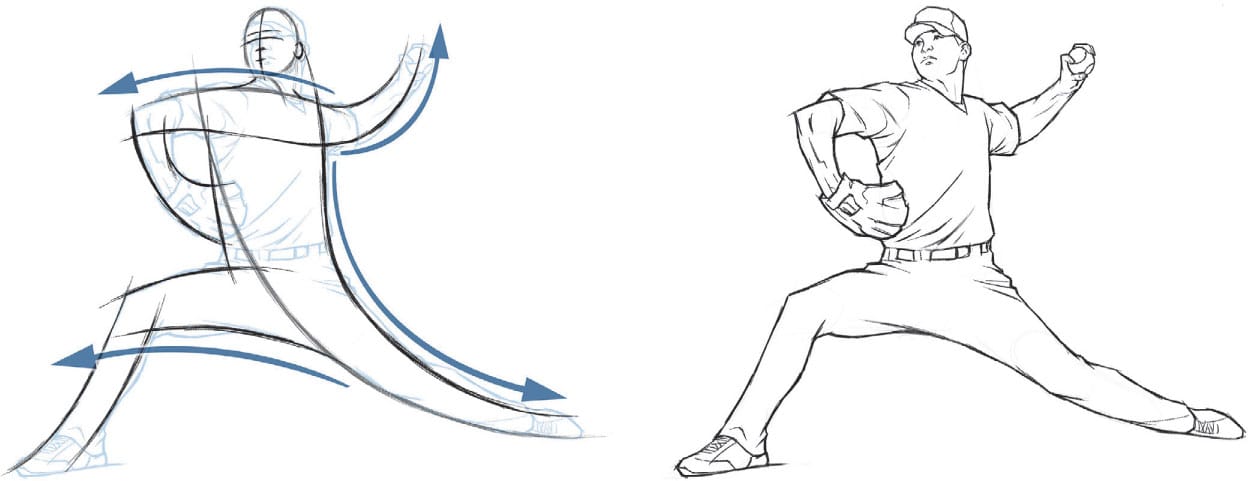 STEP 2 In this example of a baseball pitcher Step 1 is the main gesture or - photo 4