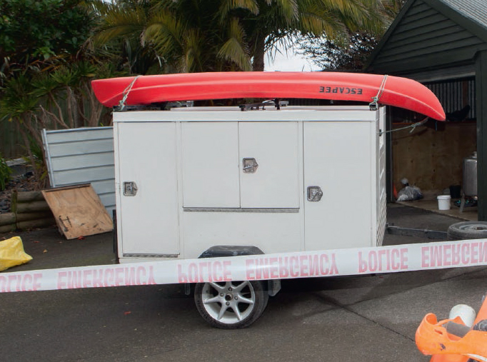 The mobile methamphetamine lab hidden inside a trailer seized by detectives in - photo 16