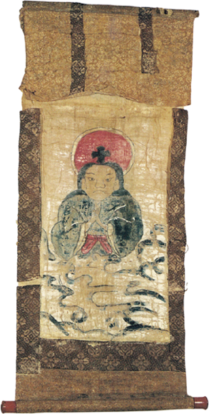 3 Silk banner with Christ art of the Japanese crypto-Christians 19th century - photo 5