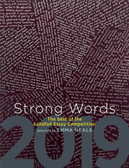 Emma Neale Strong Words 2019